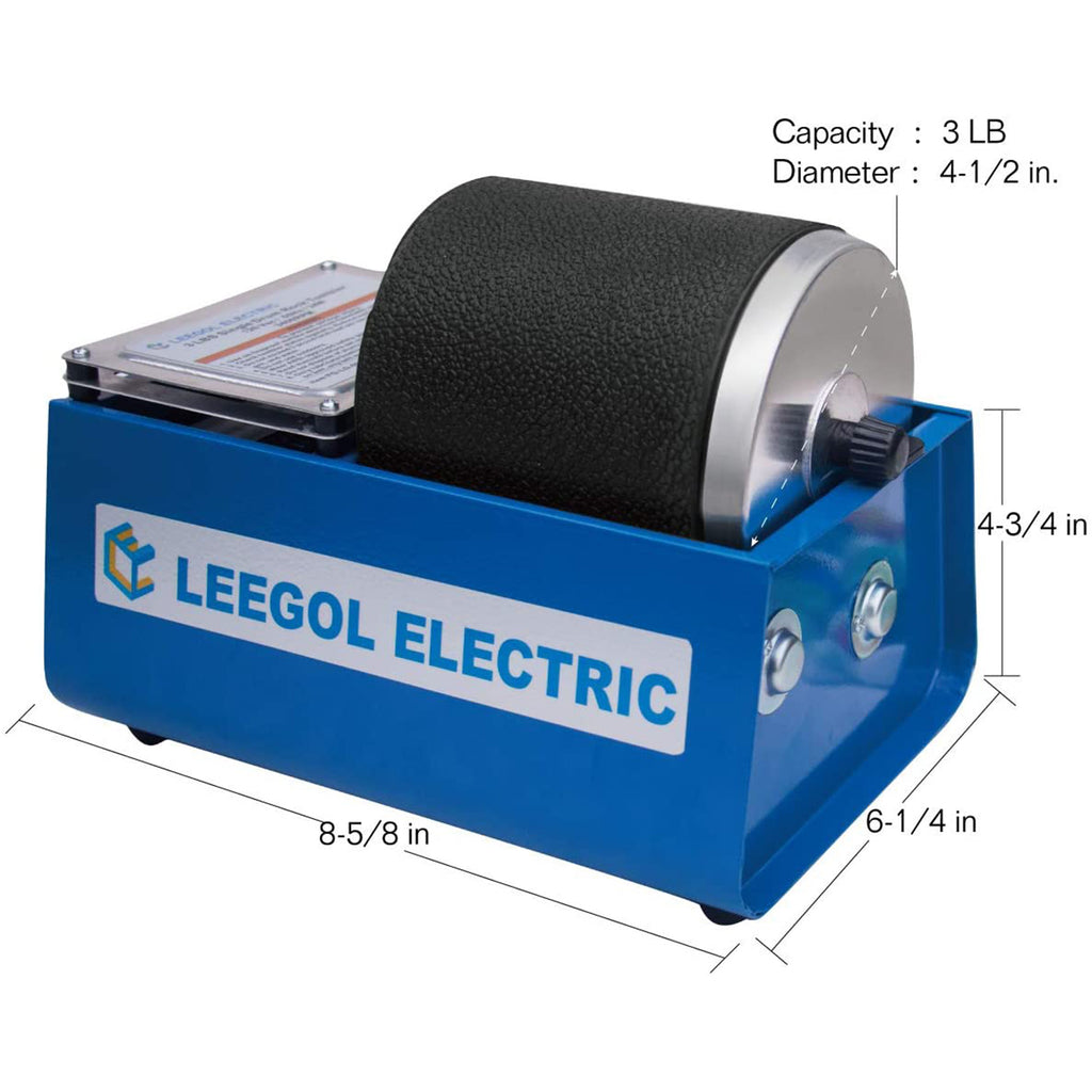 Leegol Electric Hobby Rock Tumbler Machine - Single Drum 3LB Rock Poli ...